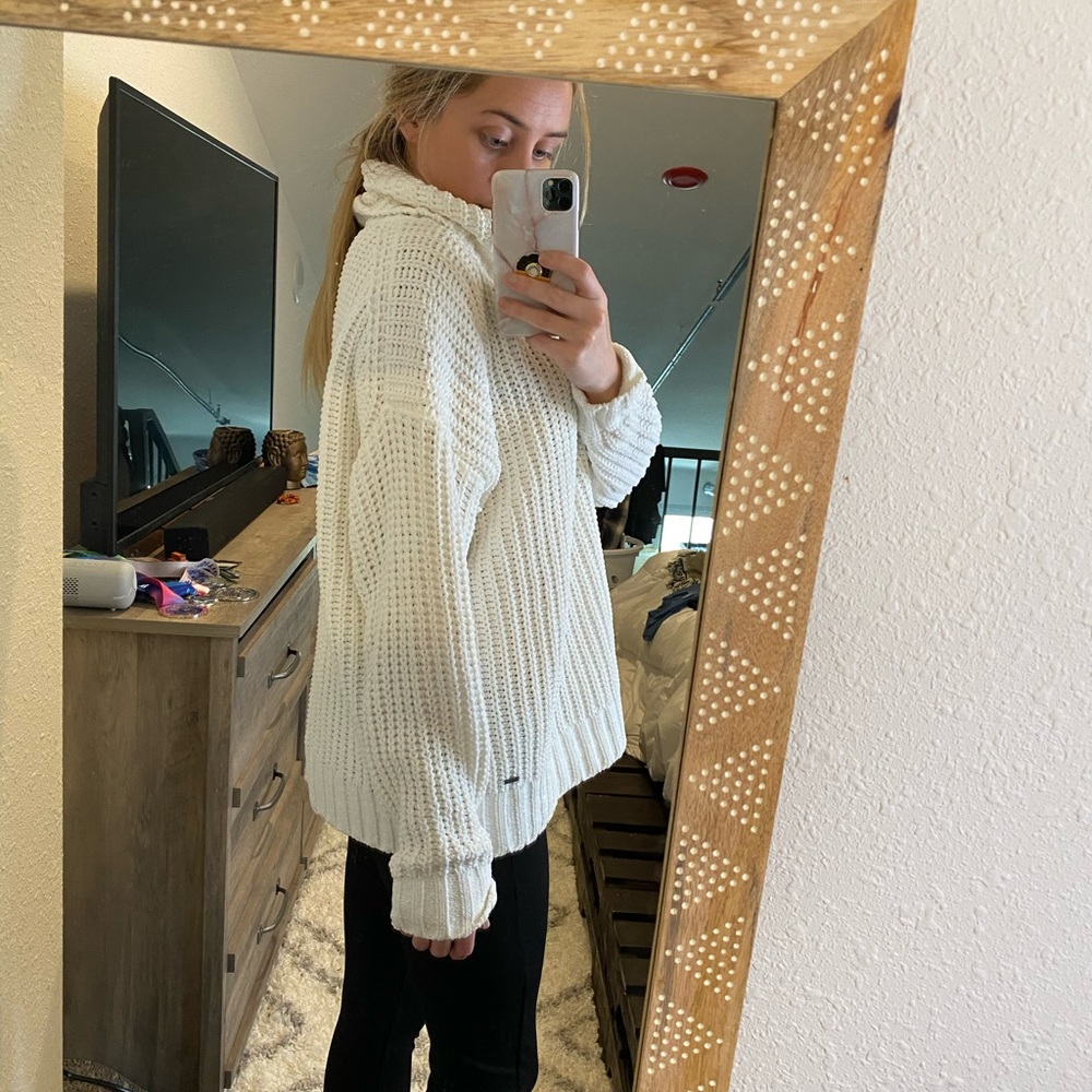 Chunky knit turtleneck sweater